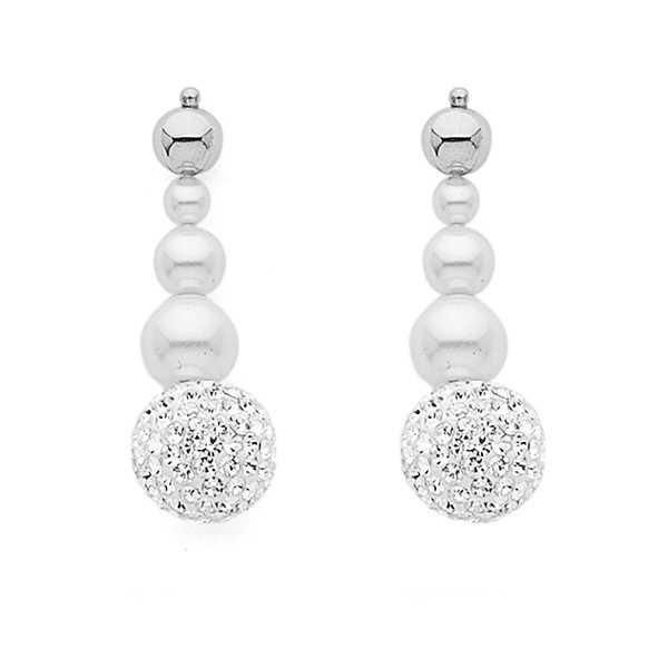 Eleganti orecchini in argento sterling con perle da 6 mm