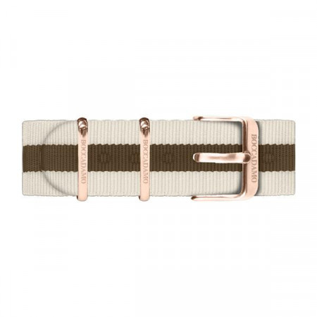 Cinturino in nylon grigio e marrone