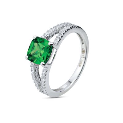 Anello con zirconi cubici: fascia dell'eternità minimalista in argento sterling 925 - Italia
