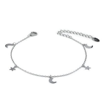 BR615 Bracelet with hanging moons and stars