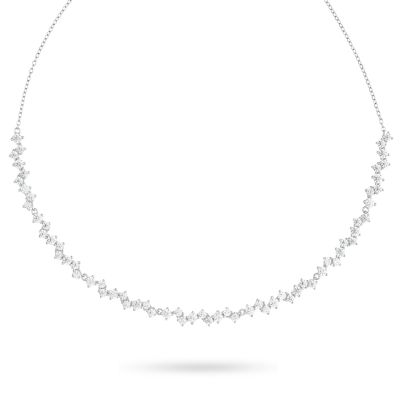 GR918 Girocollo in argento con zirconi bianchi