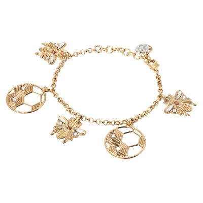 Bracelet with bees and honeycombs