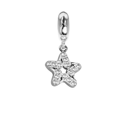 Charm a forma di stella con zirconi